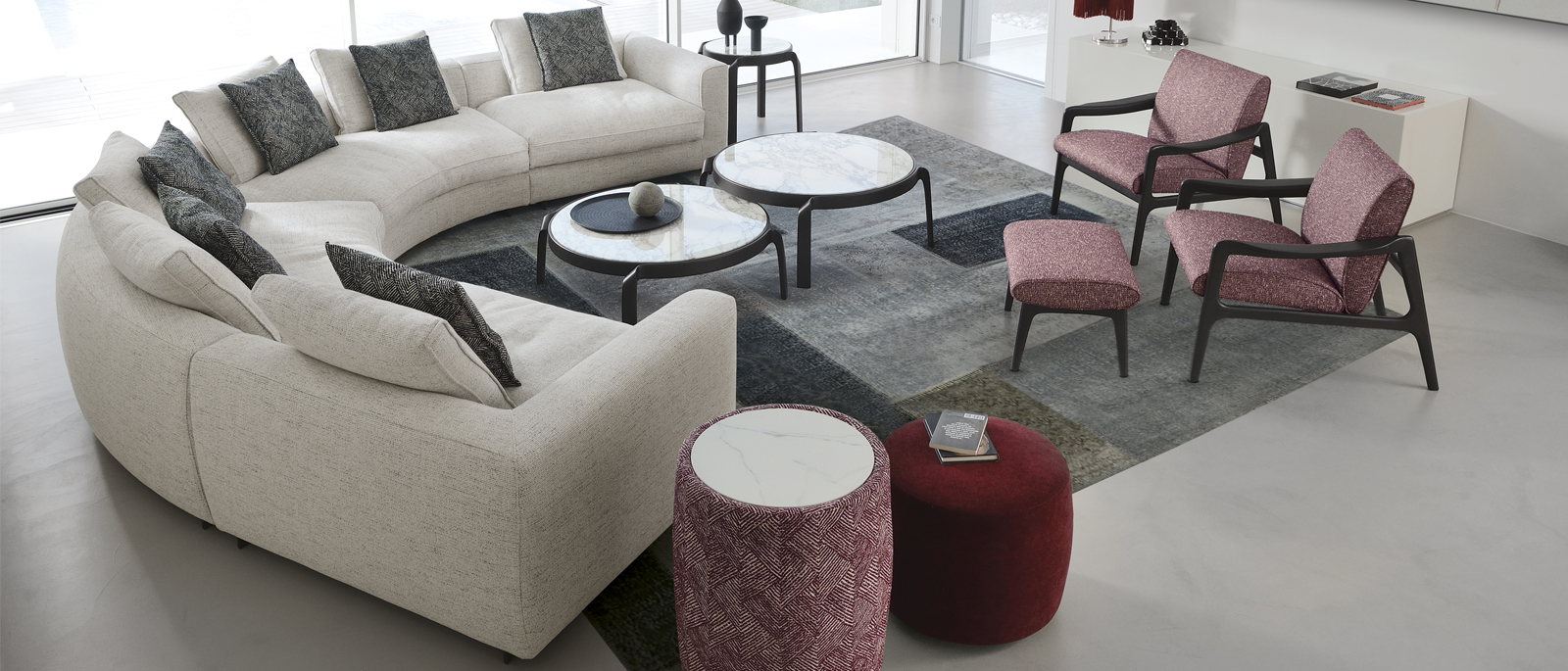 modern living room with luxury sofa set