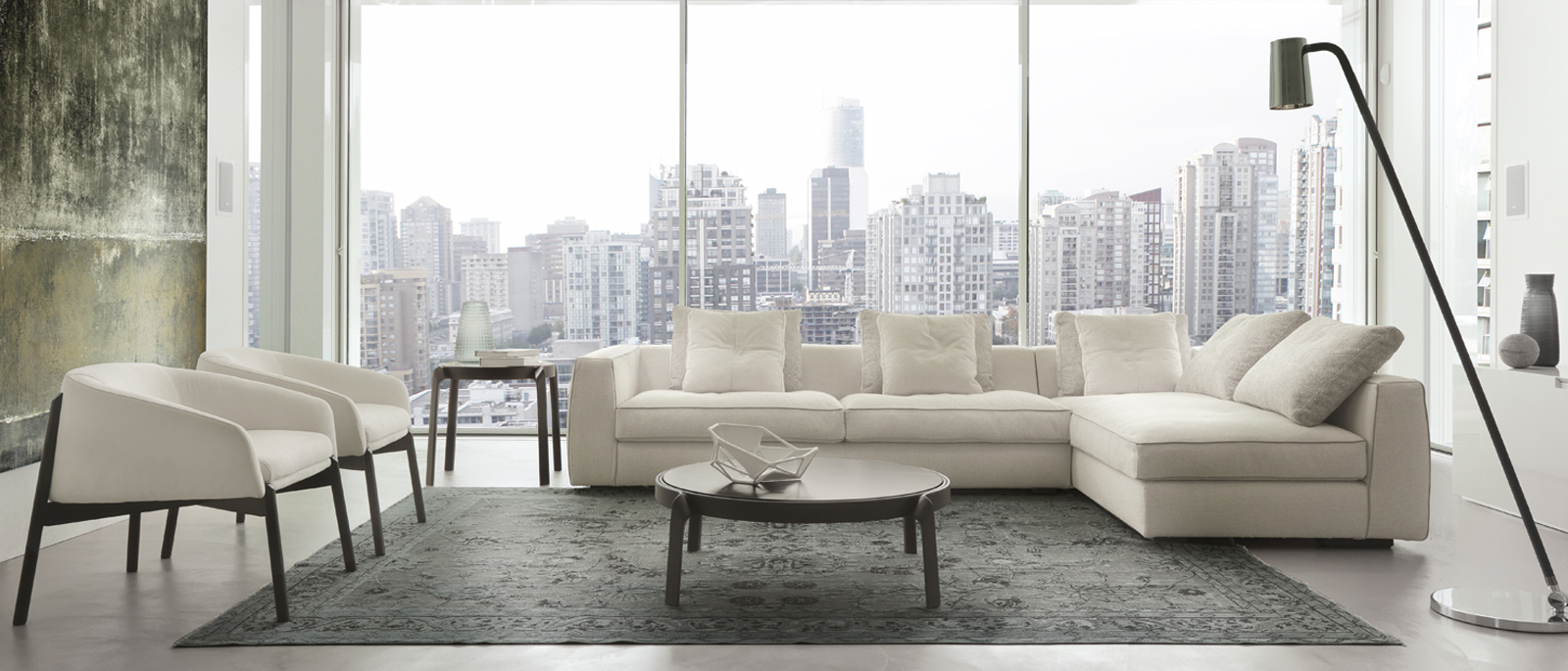clay luxury handmade sofa in modern living room
