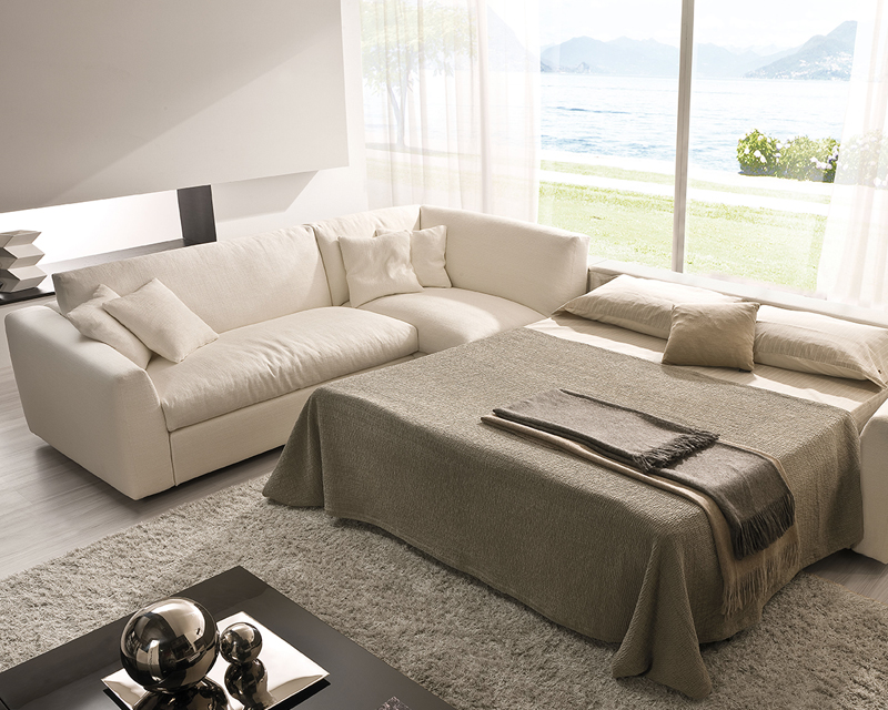 space il divano letto artigianale dal design morbido